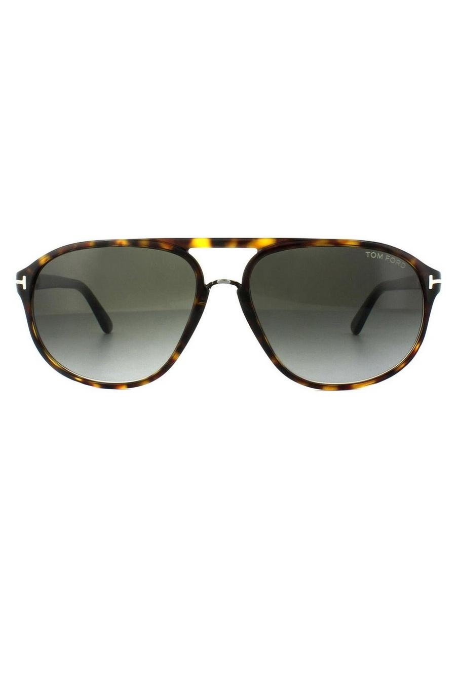 Brown Aviator Dark Havana Smoke Grey Gradient Sunglasses
