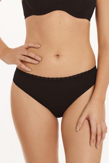 'Ines' Cotton Briefs Black