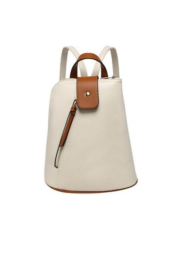 Classic Style Work School Rucksack Backpack Beige