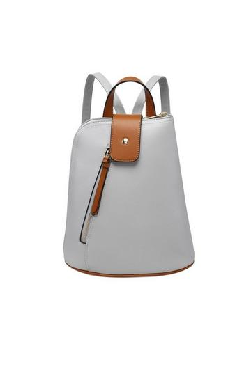 Grey Classic Style Work School Rucksack Backpack