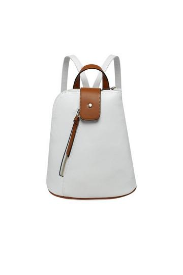 Classic Style Work School Rucksack Backpack White