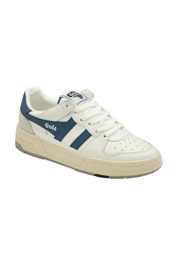 'Allcourt' Leather Lace-Up Trainers White