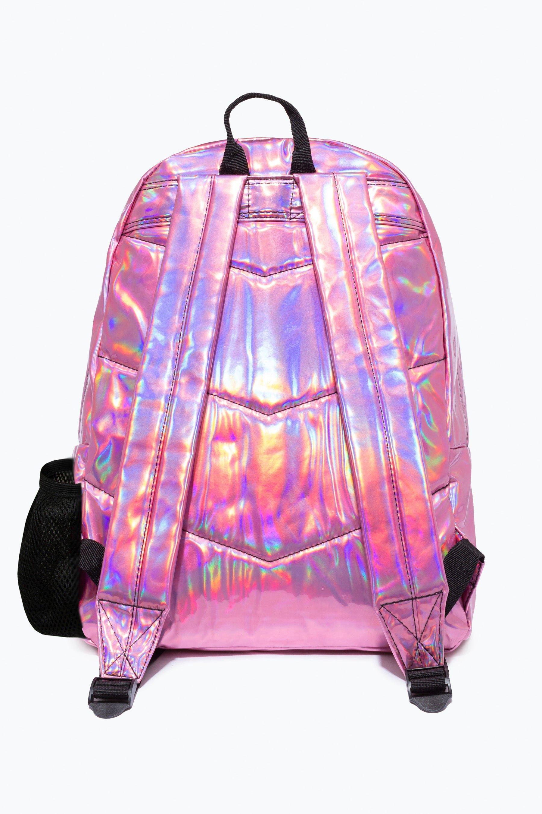 Pink holographic backpack on sale