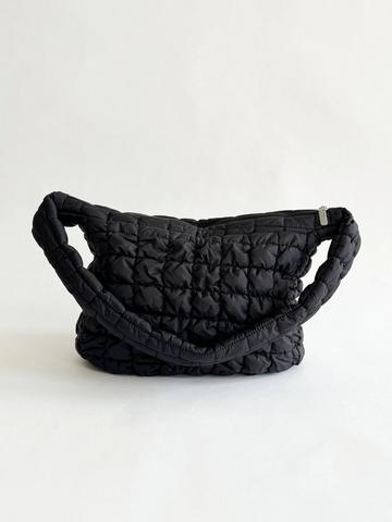 Quilted Holdall Bag In Black Black