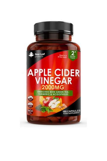 Apple Cider Vinegar Capsules - 120 High Strength Apple Cider Vinegar with Mother Capsules + Probiotics, Tumeric & Ginger Orange