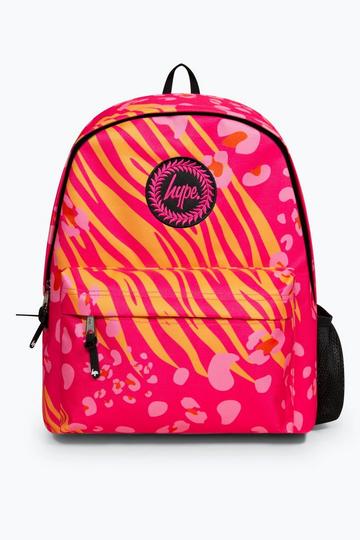 Pink Pink Animal Prints Badge Backpack