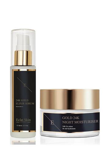 Anti-Wrinkle Elixir Serum 24k Gold + 24k Gold Anti-Wrinkle Night Moisturiser Clear