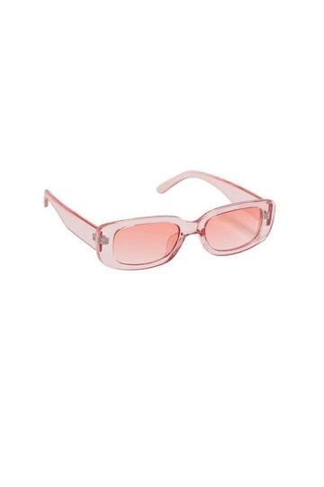 Pink Rectangular Sunglasses in Pink