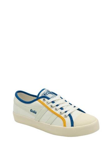 'Coaster Smash' Canvas Lace-Up Trainers Off White