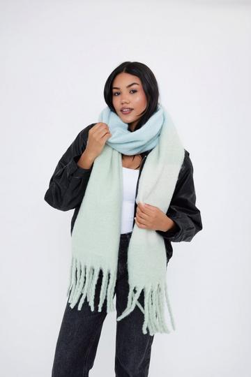 Oversized Chunky Colourblock Blanket Scarf Multi