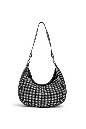 Crystal Rhinestone Embellished Mini Bag Silver