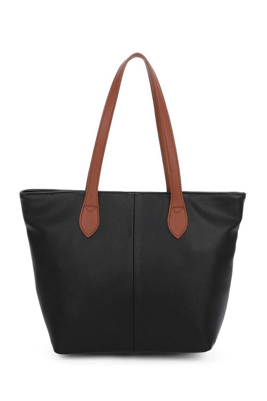 Black Classic Lightweight Rommy Shopper Tote Bag