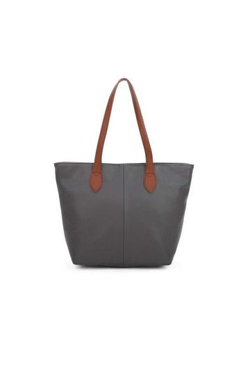 Grey Classic Lightweight Rommy Shopper Tote Bag