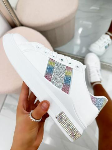 Glitter Block Colour Trainers Multi