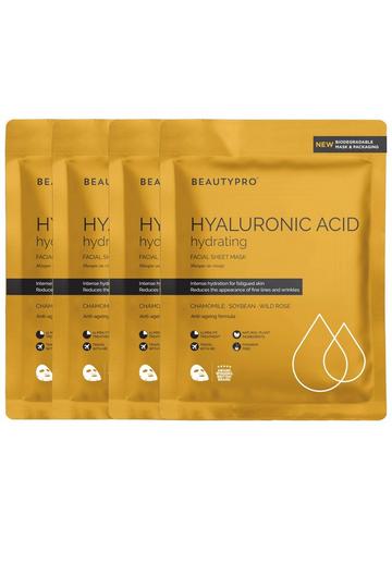 Yellow Hyaluronic Acid Hydrating Sheet Mask - Pack Of 4