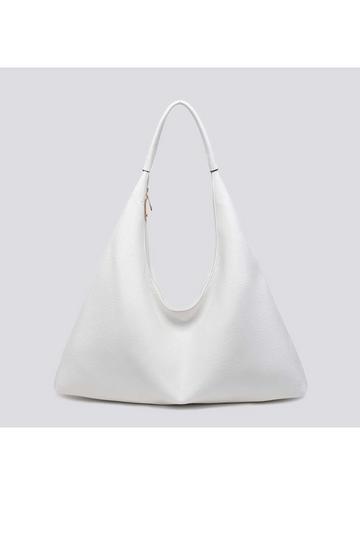 White Rommy Large Slouchy Tote Bag