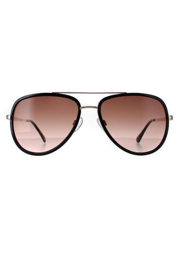 Aviator Shiny Black Smoke Gradient GF0417 Black