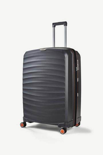 Sunwave 8 Wheel Hardshell Expandable Suitcase Large Charcoal