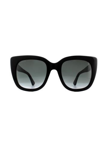 Cat Eye Black Grey Gradient Sunglasses GG0163SN Black