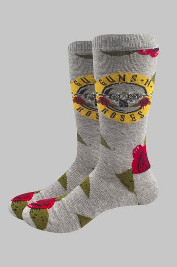 Bullet Roses Ankle Socks Grey