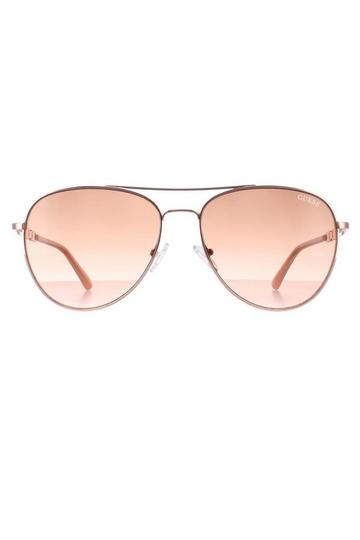 Aviator Shiny Rose Gold Brown Gradient GF6143 Gold