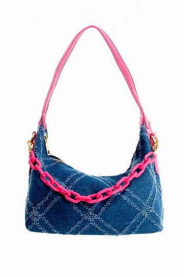 Slouchy Denim Shoulder Bag Indigo