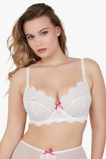 Camille White Broderie Balconette Bra White