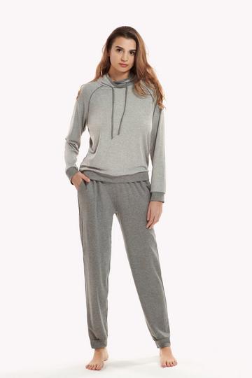 Grey 'Kelly' Pyjama Hoody and Trouser Set