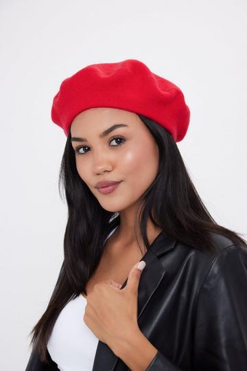 Wool Beret Red