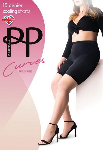 Curves 15 Denier Cooling Shorts - Black Black