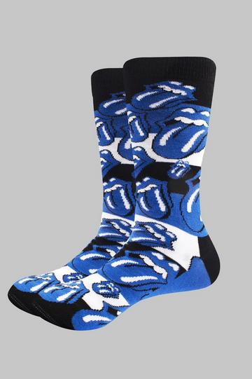 Blue Tongues Ankle Socks Blue