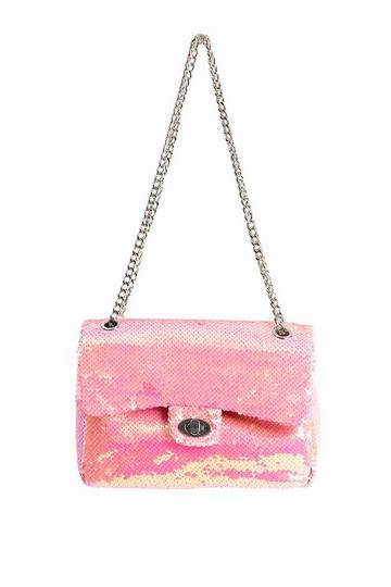 Sequin Crossbody Bag Pink