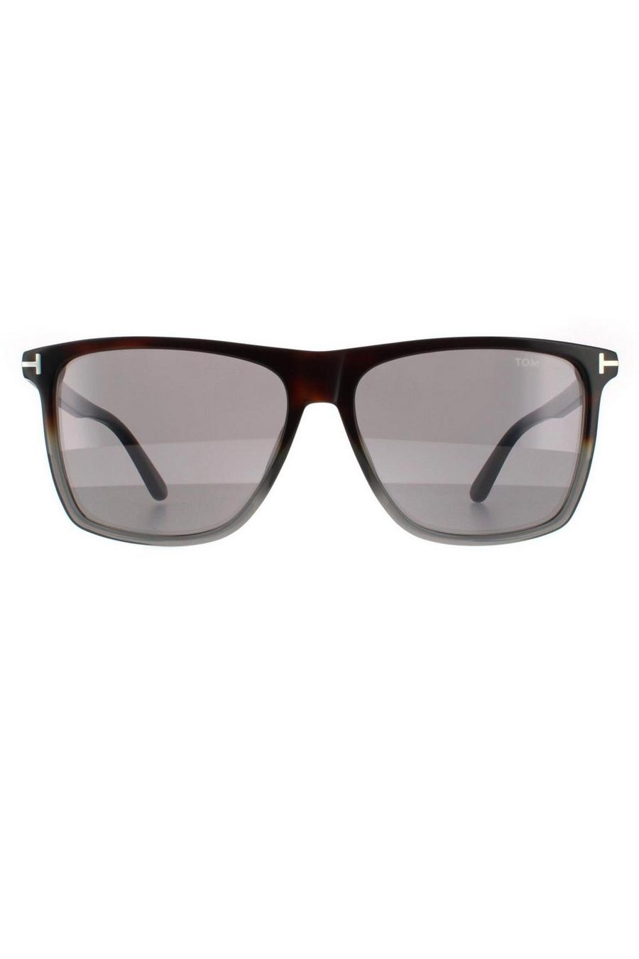 Rectangle Coloured Havana Grey Mirror Fletcher FT0832 Sunglasses