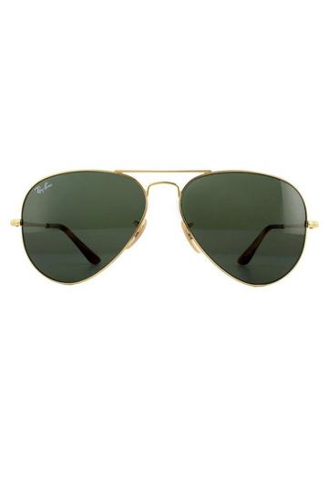 Aviator Gold Green Sunglasses Gold