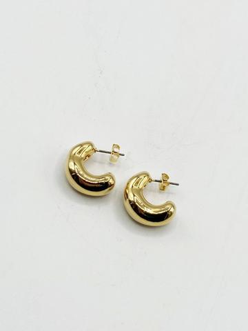 Chunky Half Hoop Earrings Gold