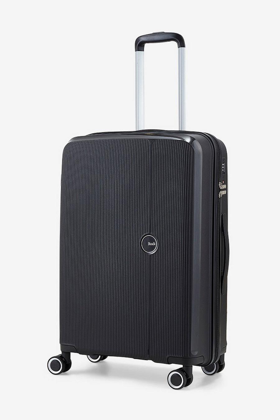 Black Hudson 8 Wheel Hardshell Suitcase Medium