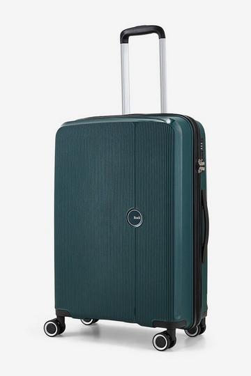 Green Hudson 8 Wheel Hardshell Suitcase Medium