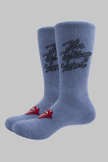 Script Logo Ankle Socks Blue