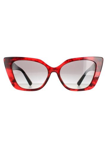 Cat Eye Red Havana Grey Gradient VA4073 Brown