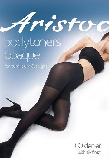 Black 60 Denier Bodytoners Opaque Tum, Bum & Thigh Toner Tights - Black