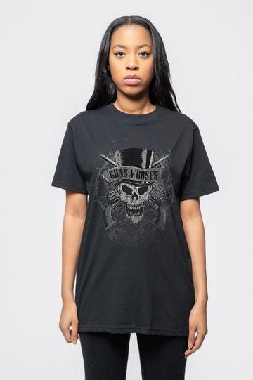 Faded Skull T Shirt Black