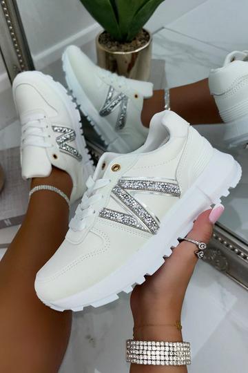 Sparkly LV33 Balanced Trainers White