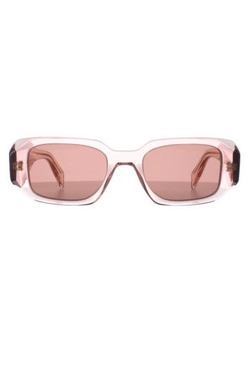 Pink Rectangle Transparent Peach Light Brown PR17WS