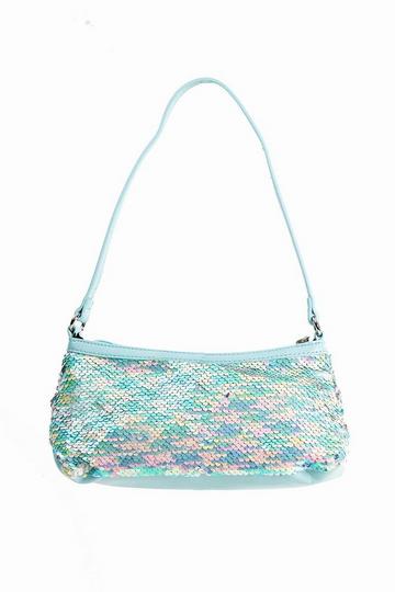 Mermaid Sequin Shoulder Bag Aqua