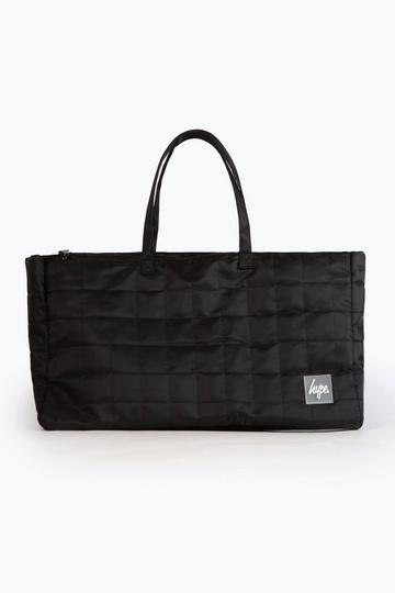 Black Quilted Tote Bag