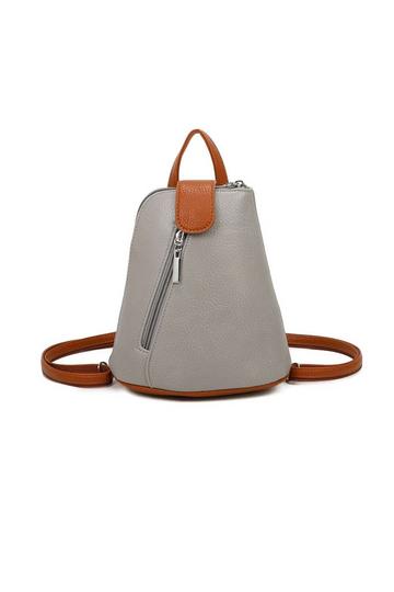 Grey Trendy Small Convertible Practical Backpack