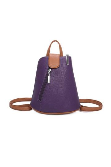 Purple Trendy Small Convertible Practical Backpack