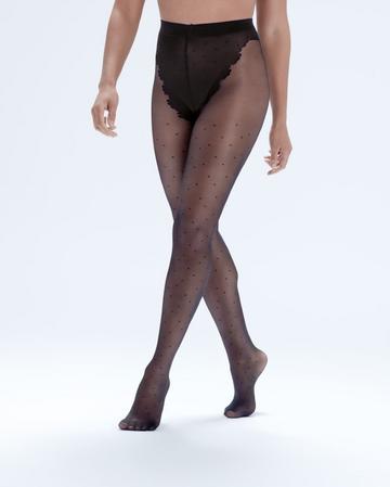 Eco 20 Denier Biodegradable Spot Tights - Black Black