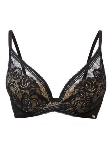 Encore Padded High Apex Bra - Black Black