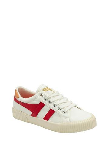 'Rally' Canvas Lace-Up Trainers Off White